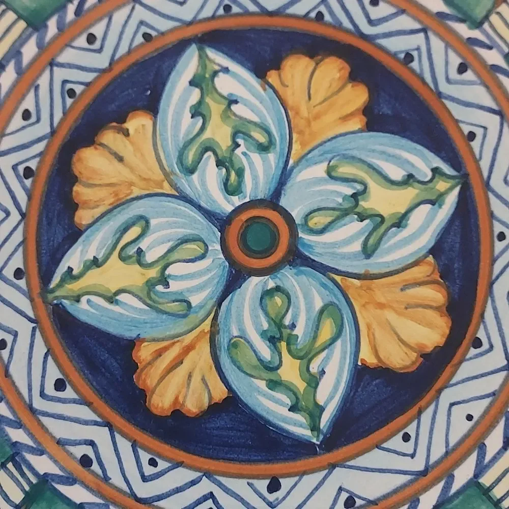 Dip A Mano Italian Handpainted Salad Dessert Decorative Plates Set Of 2 Vintage